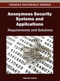 Imagen de portada: Anonymous Security Systems and Applications 9781466616493