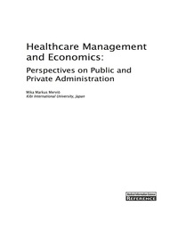 صورة الغلاف: Healthcare Management and Economics 9781466639829