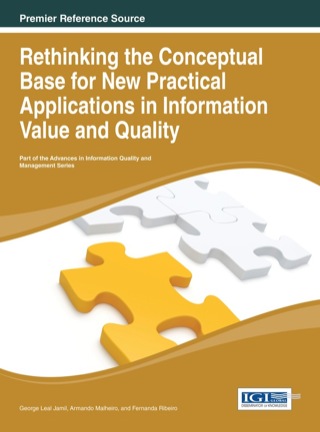 Imagen de portada: Rethinking the Conceptual Base for New Practical Applications in Information Value and Quality 1st edition 9781466645622
