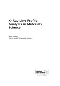 Imagen de portada: X-Ray Line Profile Analysis in Materials Science 9781466658523