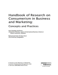 Imagen de portada: Handbook of Research on Consumerism in Business and Marketing: Concepts and Practices 9781466658806