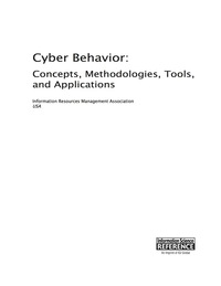 Imagen de portada: Cyber Behavior: Concepts, Methodologies, Tools, and Applications 9781466659421