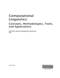 Cover image: Computational Linguistics: Concepts, Methodologies, Tools, and Applications 9781466660427