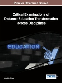 Cover image: Critical Examinations of Distance Education Transformation across Disciplines 1st edition 9781466665552