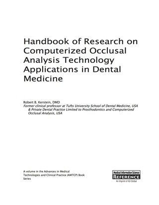 Cover image: Handbook of Research on Computerized Occlusal Analysis Technology Applications in Dental Medicine 9781466665873