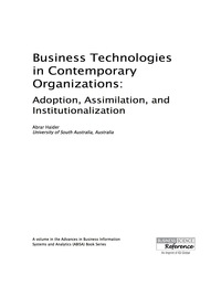 Imagen de portada: Business Technologies in Contemporary Organizations: Adoption, Assimilation, and Institutionalization 9781466666238