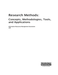 Cover image: Research Methods: Concepts, Methodologies, Tools, and Applications 9781466674561