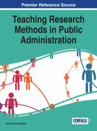 Imagen de portada: Teaching Research Methods in Public Administration 1st edition 9781466681163