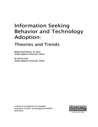 表紙画像: Information Seeking Behavior and Technology Adoption: Theories and Trends 9781466681569