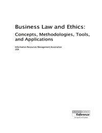 صورة الغلاف: Business Law and Ethics: Concepts, Methodologies, Tools, and Applications 9781466681958