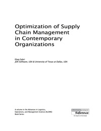 Imagen de portada: Optimization of Supply Chain Management in Contemporary Organizations 9781466682283