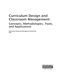 Imagen de portada: Curriculum Design and Classroom Management: Concepts, Methodologies, Tools, and Applications 9781466682467