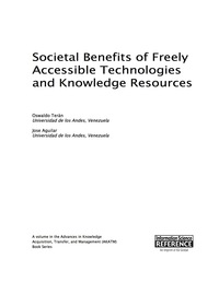 Cover image: Societal Benefits of Freely Accessible Technologies and Knowledge Resources 9781466683365