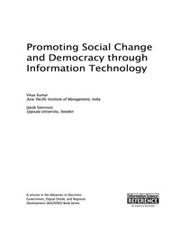 Imagen de portada: Promoting Social Change and Democracy through Information Technology 9781466685024