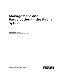 Cover image: Management and Participation in the Public Sphere 9781466685536