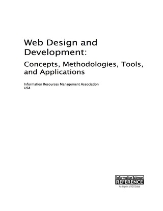 Imagen de portada: Web Design and Development: Concepts, Methodologies, Tools, and Applications 9781466686199