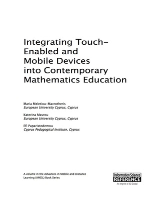 Cover image: Integrating Touch-Enabled and Mobile Devices into Contemporary Mathematics Education 9781466687141