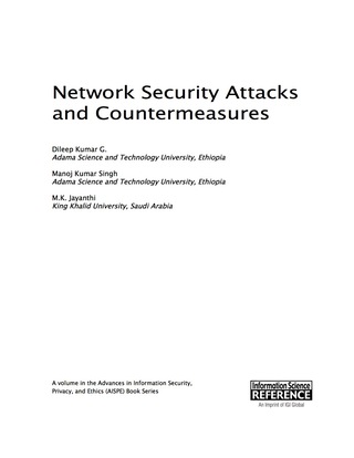 Imagen de portada: Network Security Attacks and Countermeasures 9781466687615