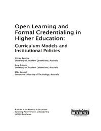 Cover image: Open Learning and Formal Credentialing in Higher Education: Curriculum Models and Institutional Policies 9781466688568