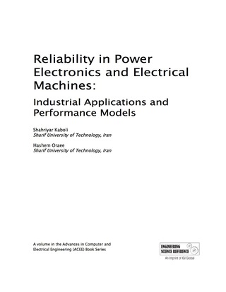 Cover image: Reliability in Power Electronics and Electrical Machines: Industrial Applications and Performance Models 9781466694293