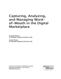 Imagen de portada: Capturing, Analyzing, and Managing Word-of-Mouth in the Digital Marketplace 9781466694491
