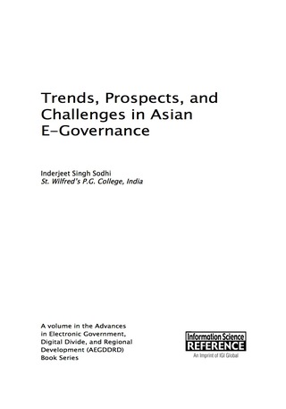 Cover image: Trends, Prospects, and Challenges in Asian E-Governance 9781466695368