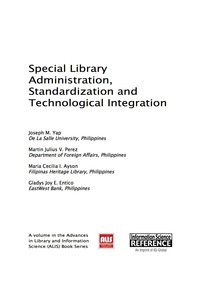 Imagen de portada: Special Library Administration, Standardization and Technological Integration 9781466695429