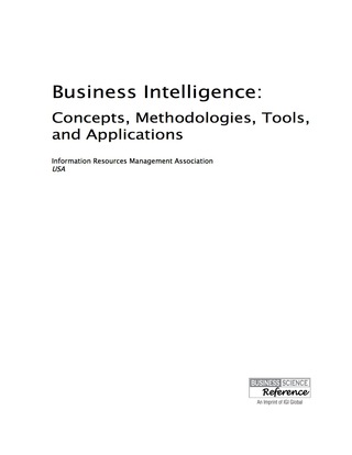 Imagen de portada: Business Intelligence: Concepts, Methodologies, Tools, and Applications 9781466695627