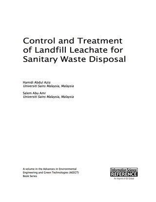 Imagen de portada: Control and Treatment of Landfill Leachate for Sanitary Waste Disposal 9781466696105