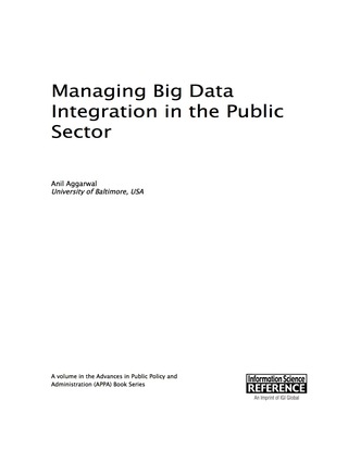 Imagen de portada: Managing Big Data Integration in the Public Sector 9781466696495