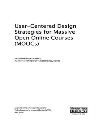 Cover image: User-Centered Design Strategies for Massive Open Online Courses (MOOCs) 9781466697430