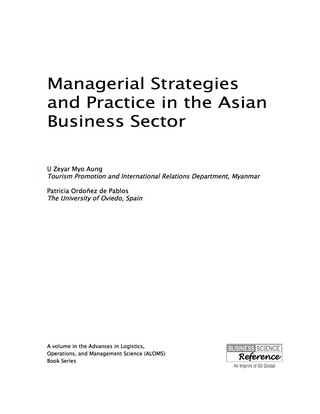 Titelbild: Managerial Strategies and Practice in the Asian Business Sector 9781466697584