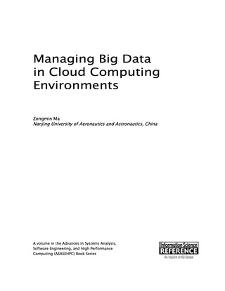 Imagen de portada: Managing Big Data in Cloud Computing Environments 9781466698345