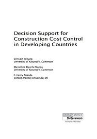صورة الغلاف: Decision Support for Construction Cost Control in Developing Countries 9781466698734