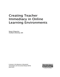 Imagen de portada: Creating Teacher Immediacy in Online Learning Environments 9781466699953