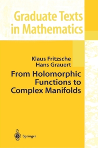 Cover image: From Holomorphic Functions to Complex Manifolds 9780387953953