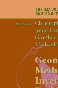 表紙画像: Geometric Methods in Inverse Problems and PDE Control 1st edition 9780387405292