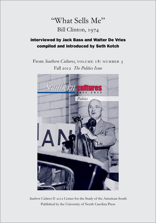 表紙画像: "What Sells Me": Bill Clinton, 1974 9798890846099
