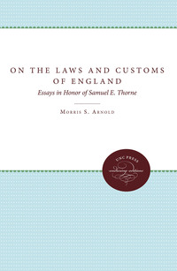 Cover image: On the Laws and Customs of England 1st edition 9780807878149