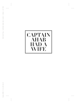 Imagen de portada: Captain Ahab Had a Wife 1st edition 9780807825617