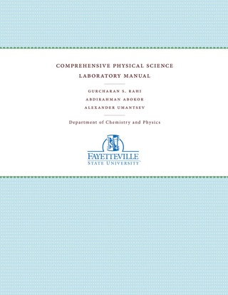 Cover image: Comprehensive Physical Science Laboratory Manual: Spring 2015 9781469624365