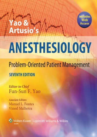 健康・医学 Yao and Artusio's Anesthesiology: Yao & Artusio's Anesthesiology