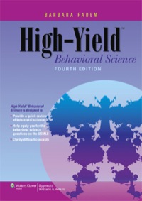 Cover image: High-Yield Behavioral Science 4th edition 9781451130300