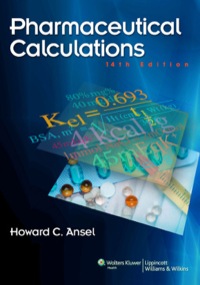 Cover image: Pharmaceutical Calculations 14th edition 9781451120363