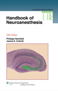 Cover image: Handbook of Neuroanesthesia 5th edition 9781605479651