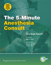 صورة الغلاف: 5-Minute Anesthesia Consult 1st edition 9781451118940