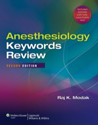 Cover image: Anesthesiology Keywords Review 2nd edition 9781451121193