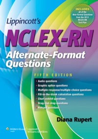 Cover image: LIppincott's NCLEX-RN Alternate-Format Questions 5th edition 9781451185454