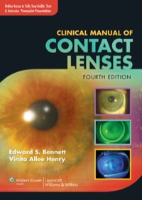 Cover image: Clinical Manual of Contact Lenses 4th edition 9781451175325