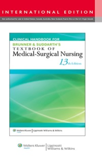 Cover image: Clinical Handbook for Brunner & Suddarth's Textbook of Medical-Surgical Nursing 13th edition 9781451188974